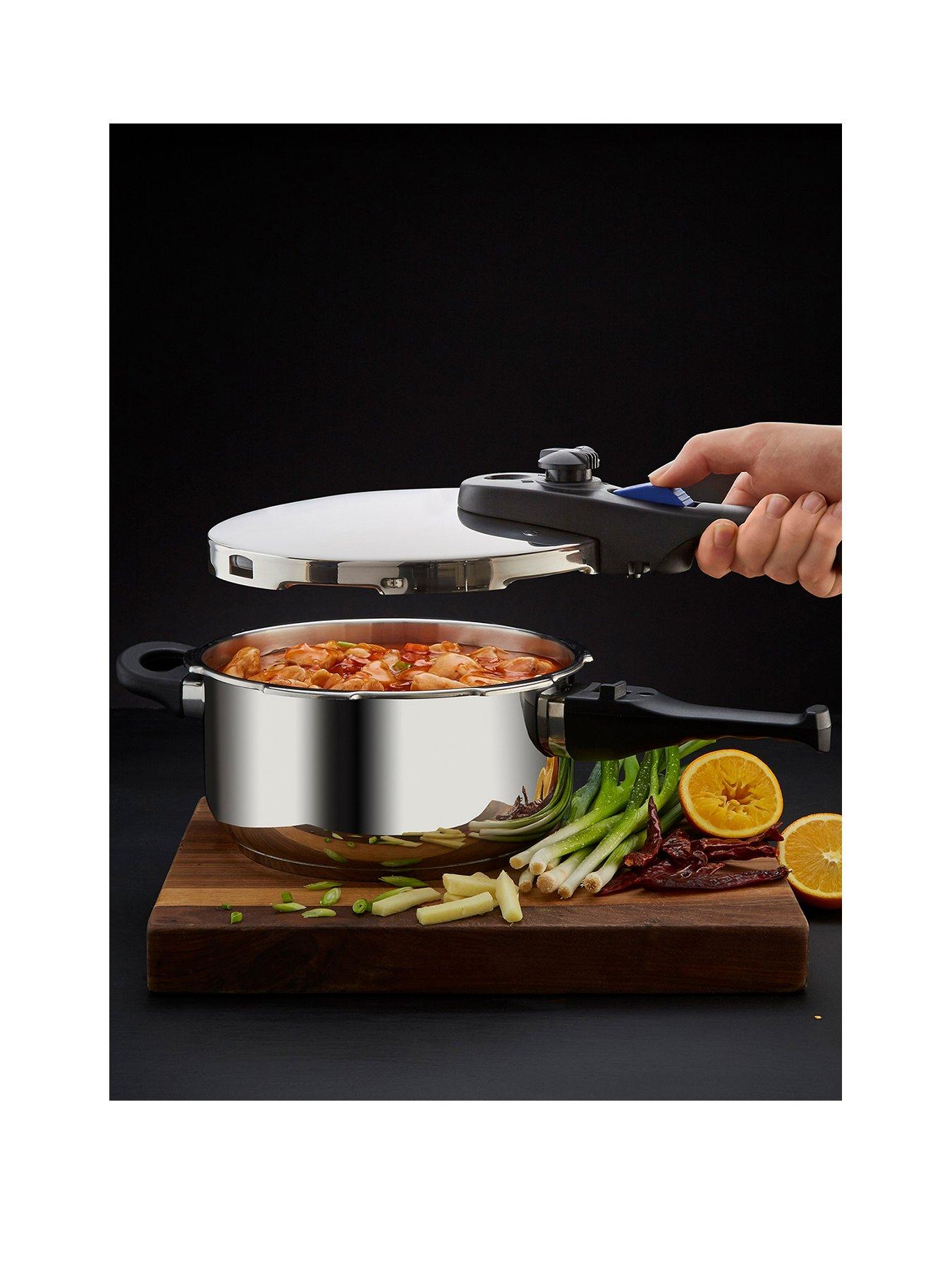 Image 1 of 7 of Tower Express Pressure Cooker, Bakelite Lid Lock, 4L, Stainless Steel