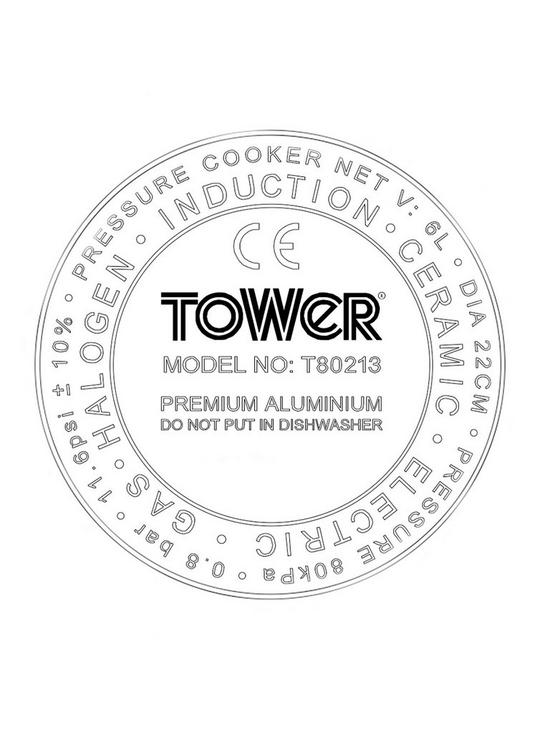 stillFront image of tower-6l-hi-dome-aluminium-pressure-cooker