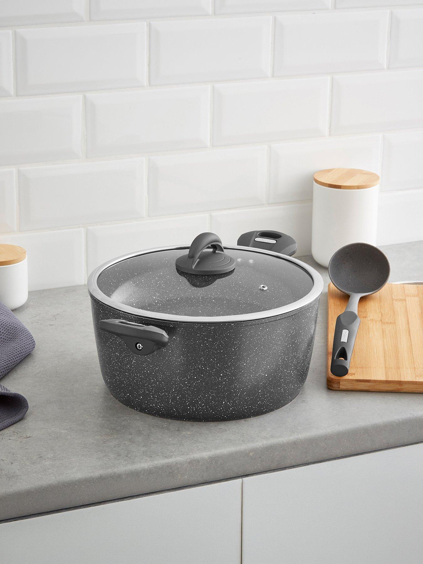 Tower Cerastone Grey Casserole 28Cm - Image 2
