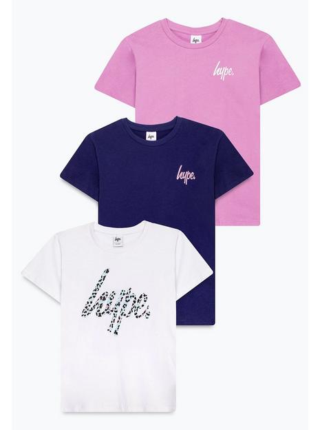 hype-girls-ice-leopard-script-t-shirt-3-pack