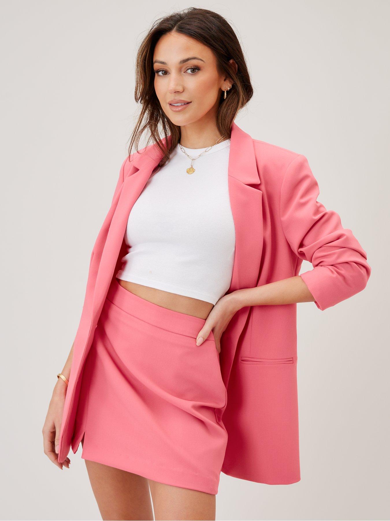 sport coats and suit jackets Womens Clothing Jackets Blazers Pinko Cotton Suit Jacket in Fuchsia Pink 