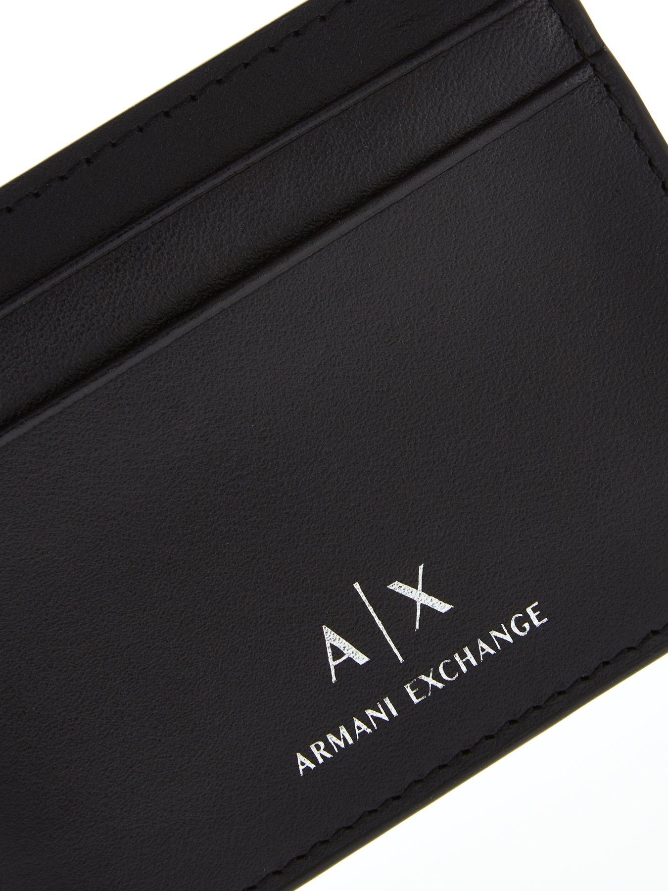 Armani Exchange Leather Credit Card Holder 