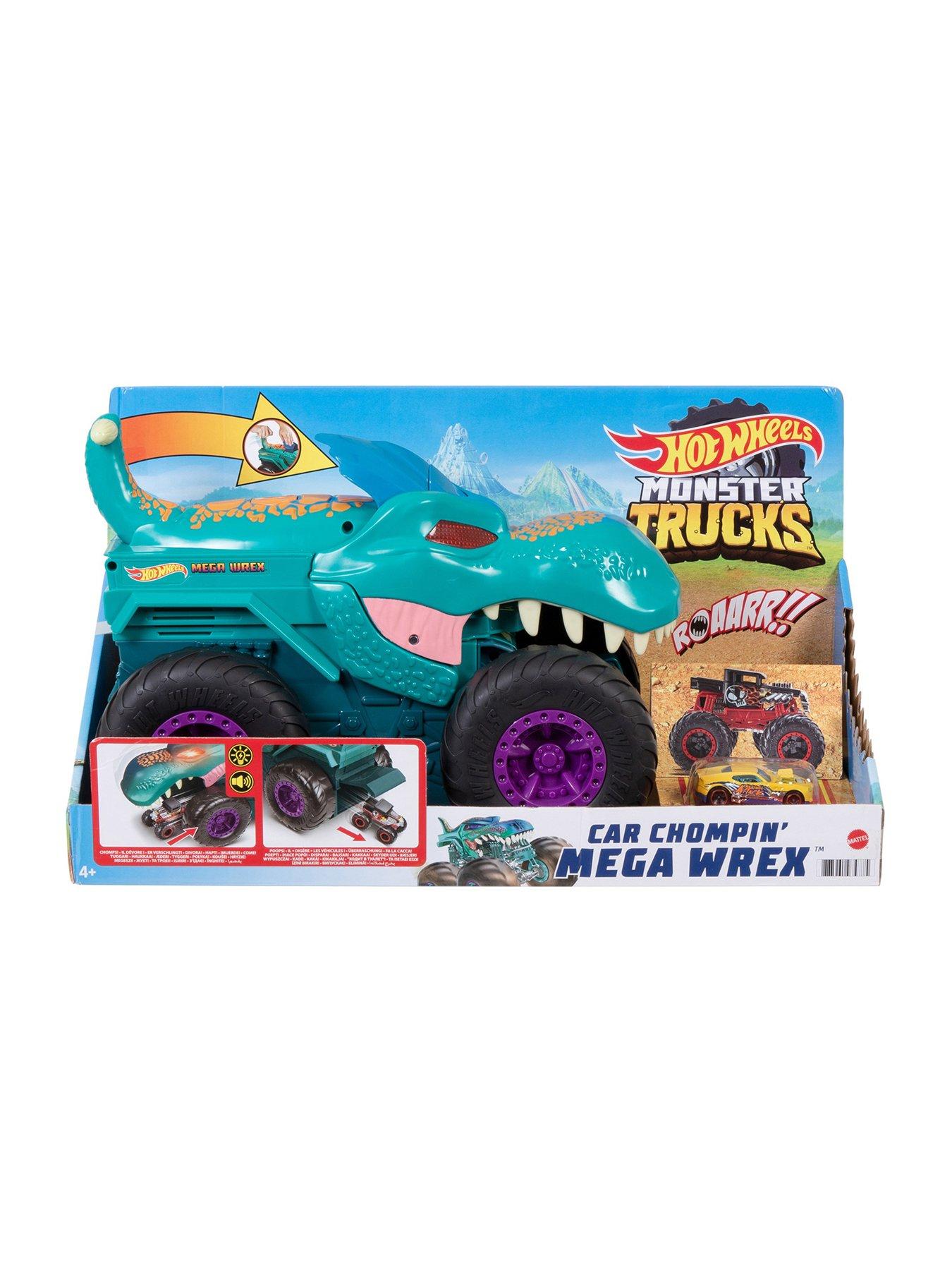 Hot Wheels Monster Trucks Car Chompin' Mega Wrex Vehicle, for Ages 3 Years  & Up 