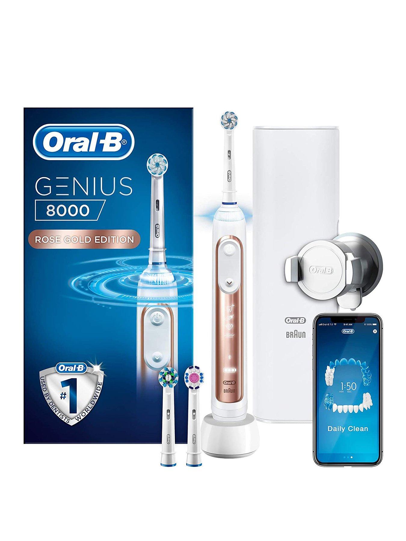 OralB Genius 8000 SE Rose Gold Electric Toothbrush very.co.uk