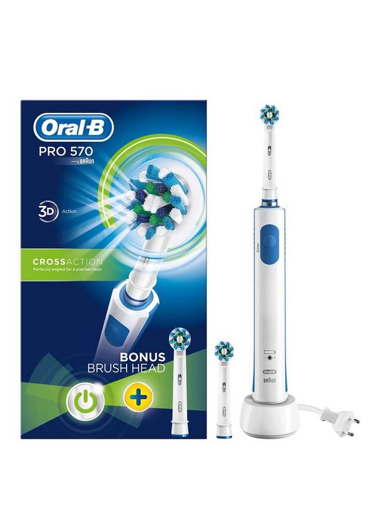 front image of oral-b-oral-b-pro-570-electric-toothbrush-cross-action