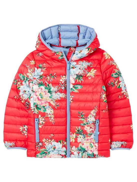 front image of joules-girls-kinnaird-floral-coat-pink