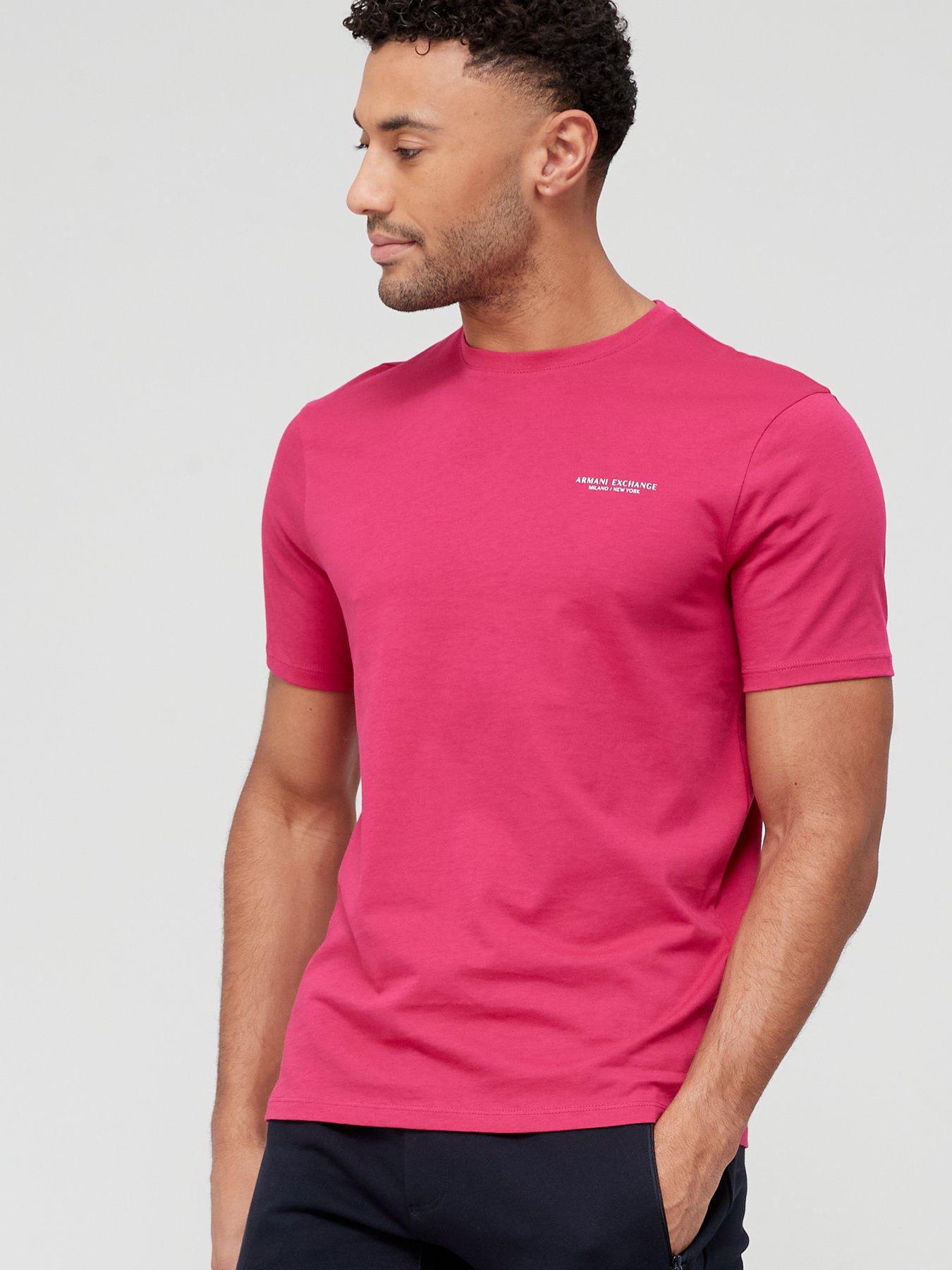 Armani Exchange Small Chest Logo T-Shirt - Pink 