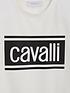  image of roberto-cavalli-kids-logo-stripe-t-shirt-white