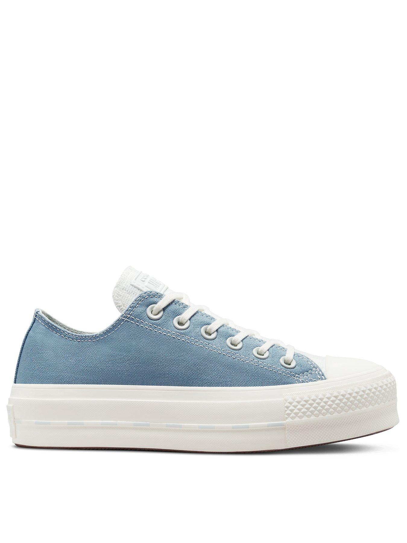 Trainers Chuck Taylor All Star Lift Crafted Canvas Platform Ox Plimsoll - Blue/Silver