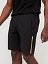  image of armani-exchange-pgold-label-jersey-shorts-ndash-blackp