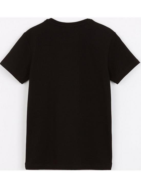stillFront image of roberto-cavalli-kidsnbsplogo-t-shirt-black