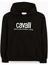  image of roberto-cavalli-kids-logo-hoodie-black