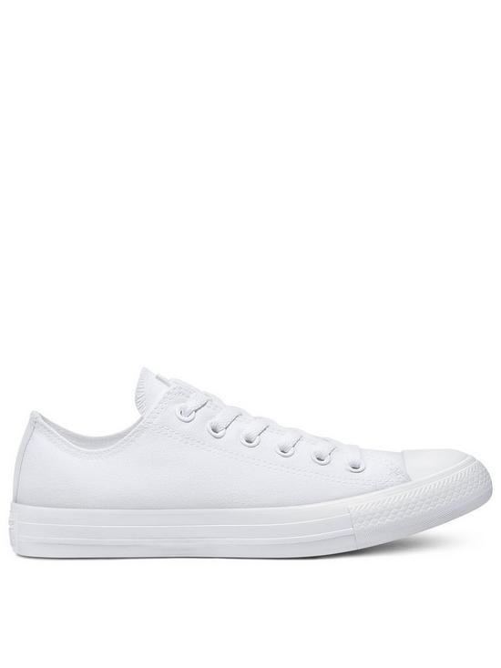 front image of converse-chuck-taylor-all-star-canvas-ox-plimsolls-white