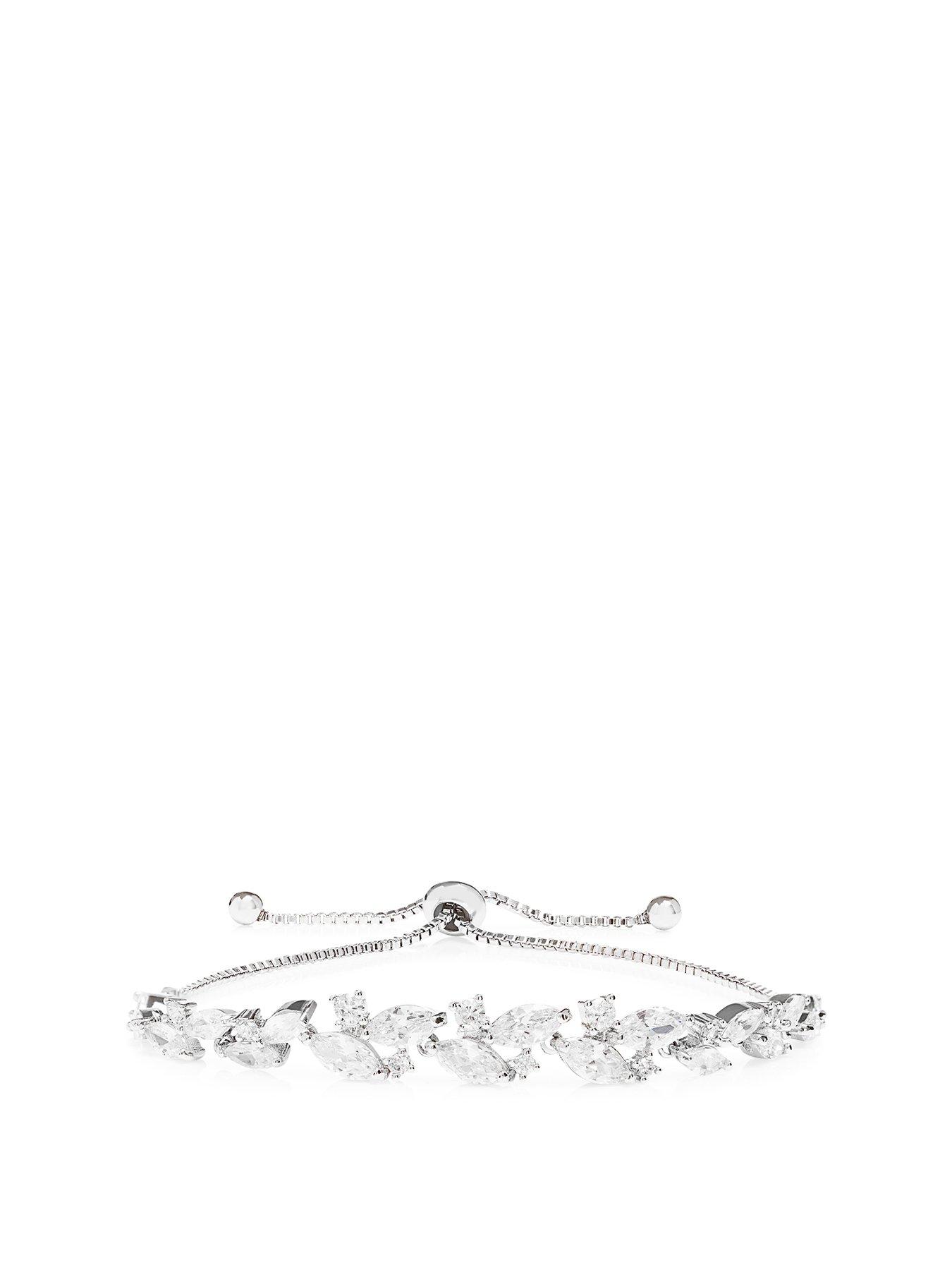 Image 1 of 1 of Jon Richard Cubic Zirconia Crystal Navette Bracelet