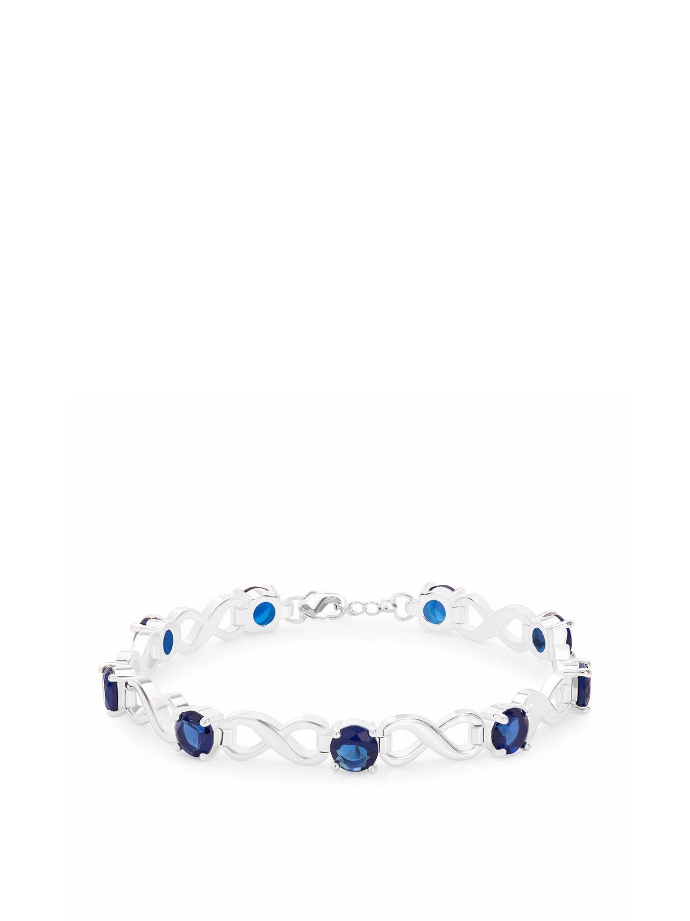 Product photograph of Jon Richard Blue Infinity Bracelet from very.co.uk