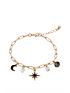  image of jon-richard-rose-gold-and-jet-star-charm-bracelet