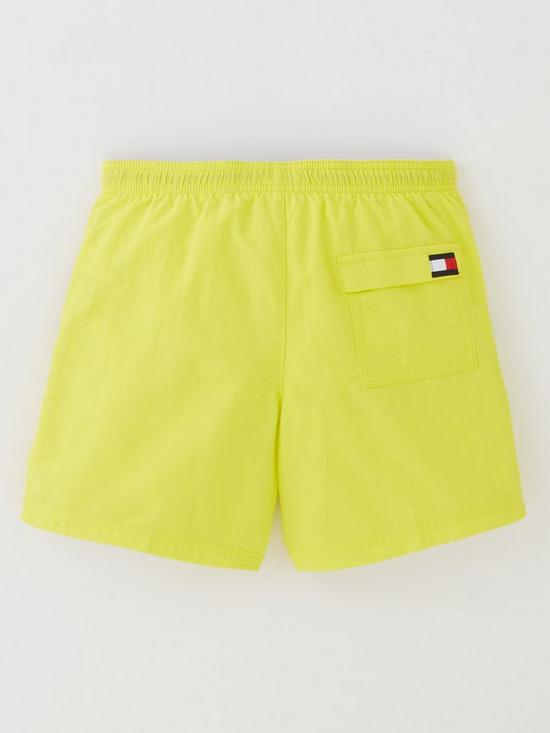 back image of tommy-hilfiger-boys-flag-swim-shorts-yellow