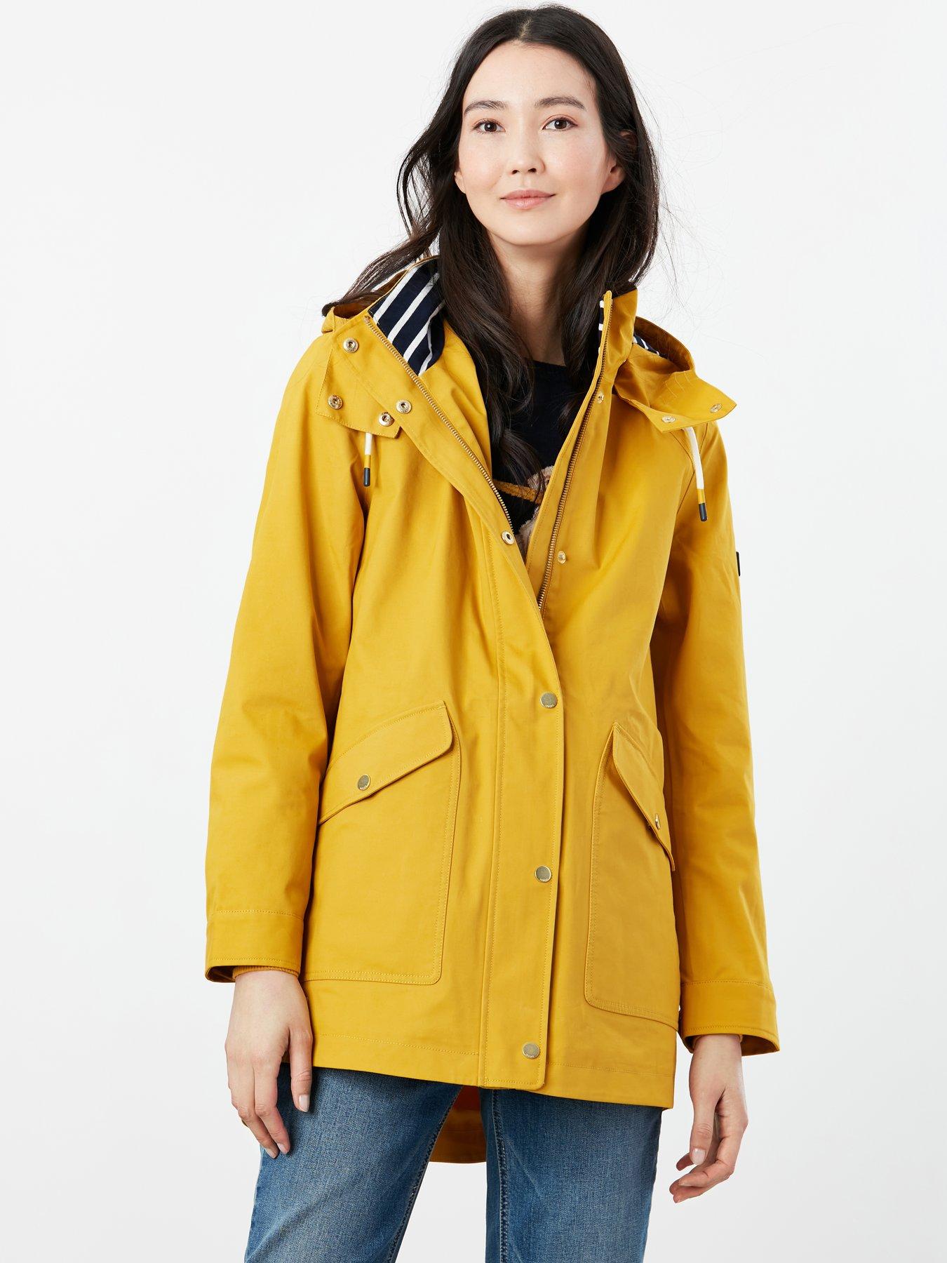 mustard yellow waterproof coat