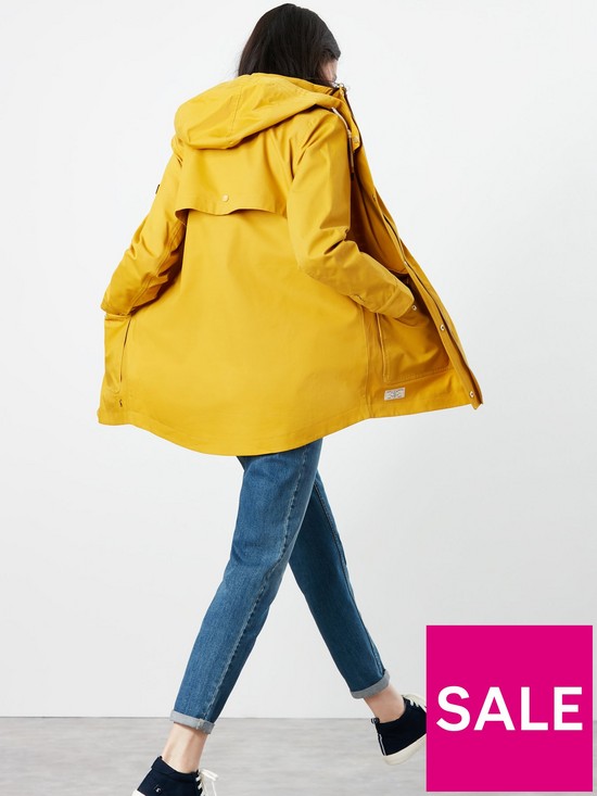 stillFront image of joules-coast-sustainably-sourced-waterproof-coat-yellow