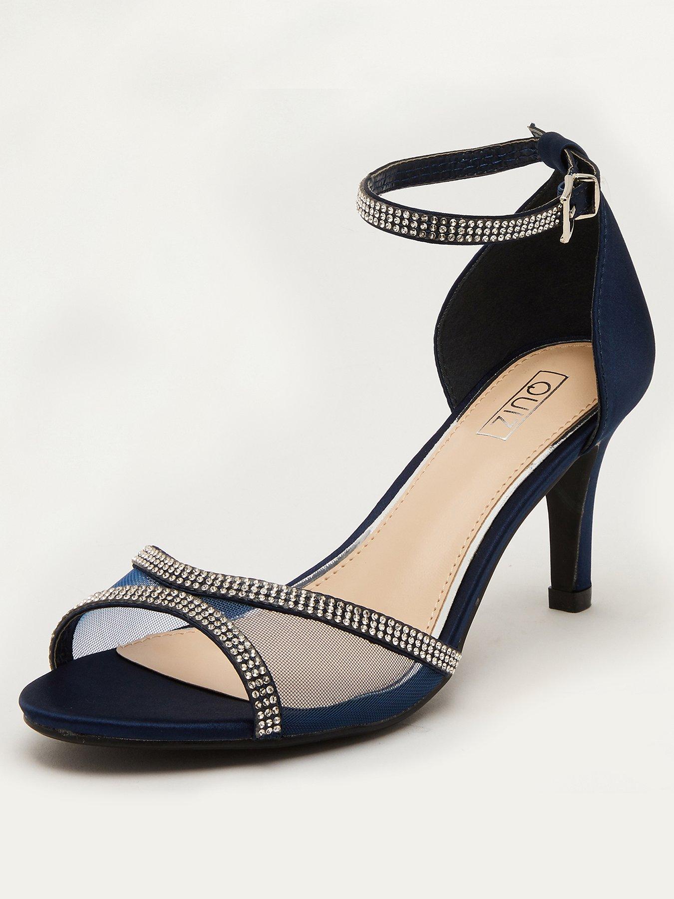 Navy kitten 2024 heel sandals uk