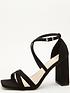  image of quiz-wide-fit-faux-suede-heeled-sandal