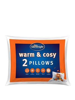 Product photograph of Silentnight Warm Amp Cosy Pillows - 2 Pack - White from very.co.uk