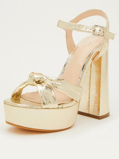 quiz-shimmer-platform-heeled-sandals