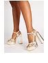  image of quiz-shimmer-platform-heeled-sandals