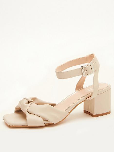 quiz-wide-fit-knot-heeled-sandals