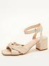  image of quiz-wide-fit-knot-heeled-sandals