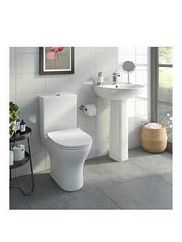 Product photograph of Orchard Bathrooms By Victoria Plum Derwent Y Shape Close Coupled Toilet With Full Pedestal Basin And Tap from very.co.uk
