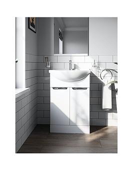 Product photograph of Orchard Bathrooms By Victoria Plum Elsdon White Vanity Unit 650mm With Close Coupled Toilet And Tap from very.co.uk