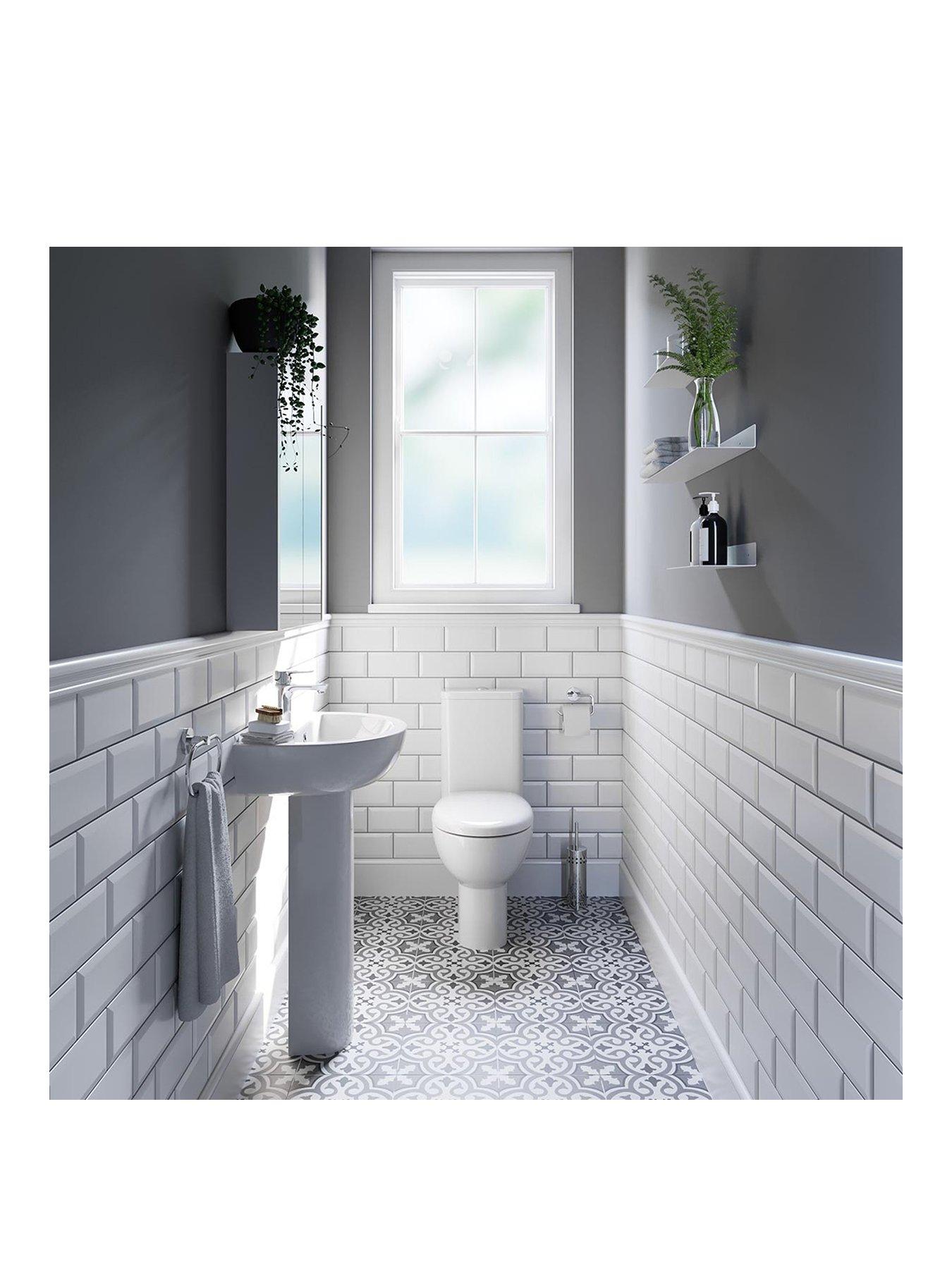 Orchard Bathrooms Round Compact Close Coupled Toilet And Basin Pack