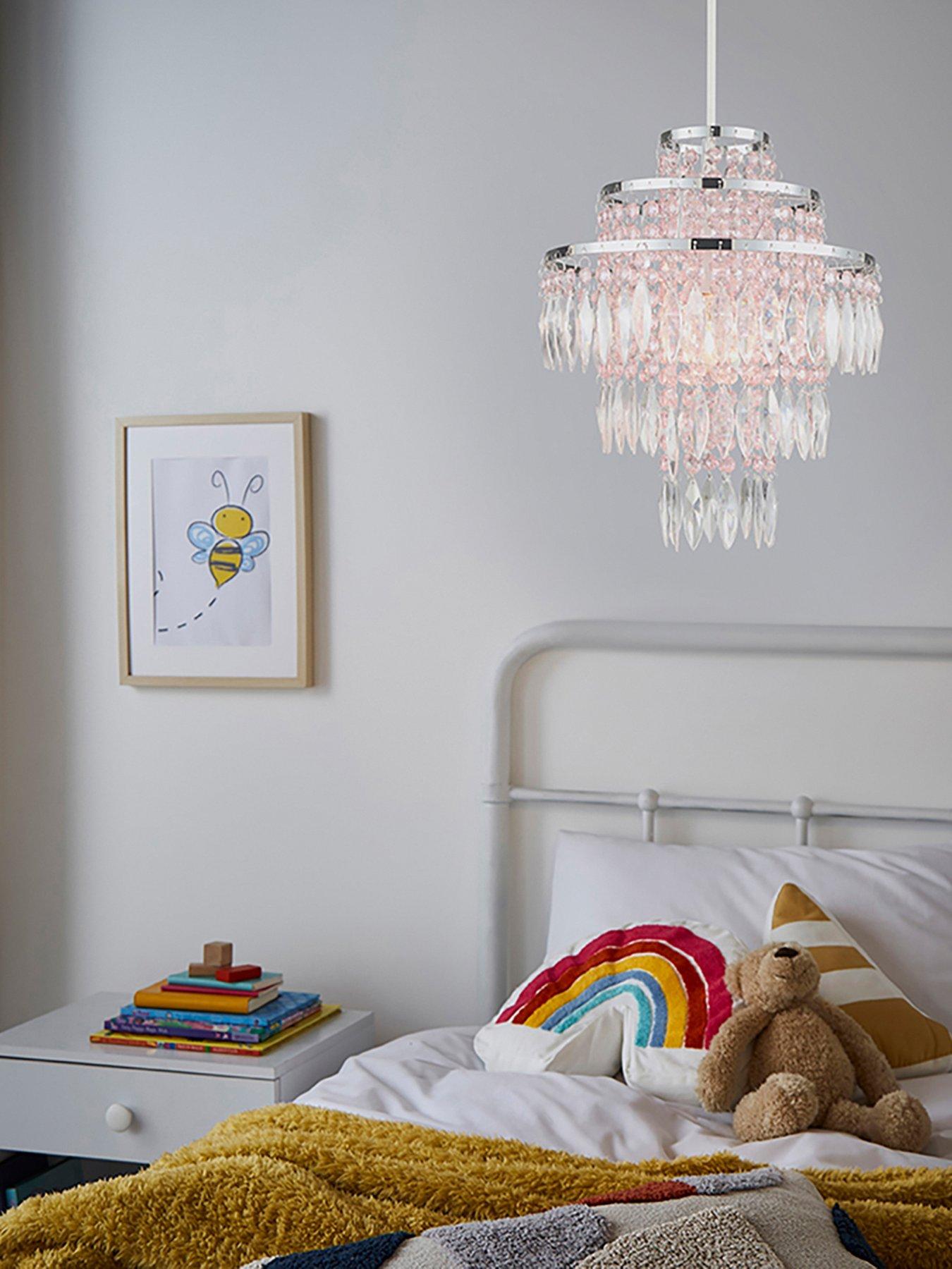 BHS Lighting Glow Jewelled Easy Fit Light Shade in Silver - Image 2