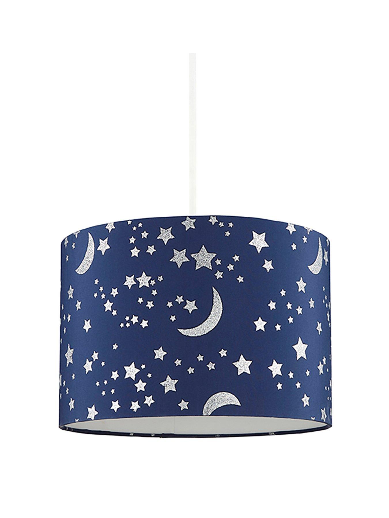 Navy star shop light shade