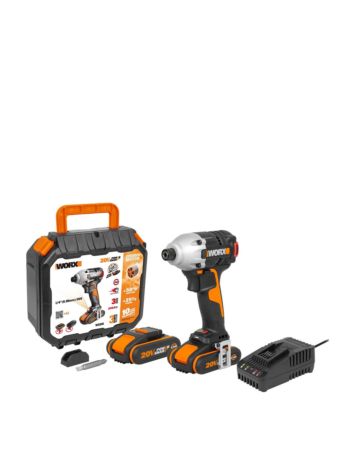 Worx WX261 20V Cordless Brushless Impact Driver very.co.uk