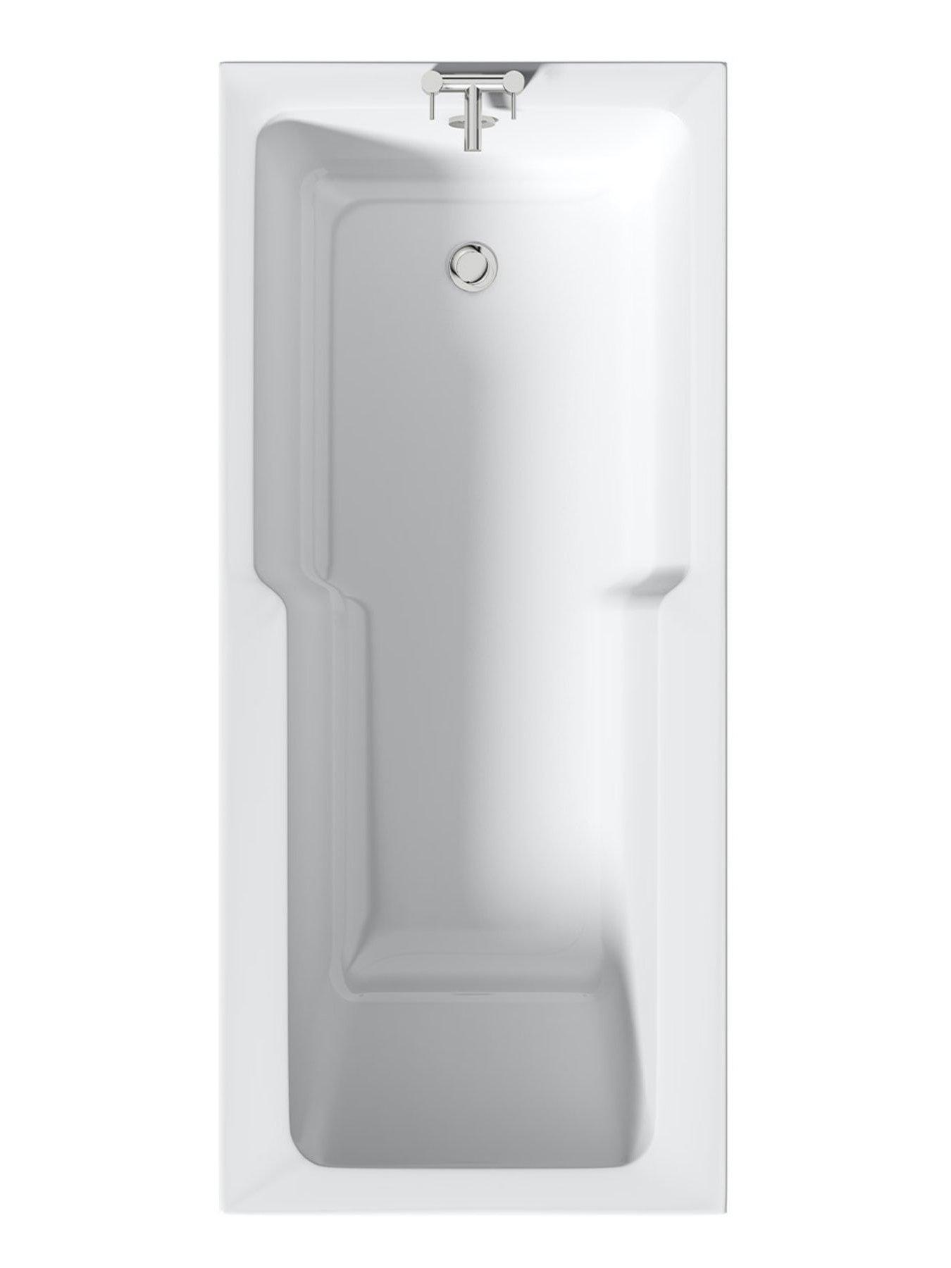 Victoria Plum Wide End Straight Shower Bath With Screen, Panels And ...