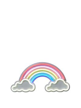 Product photograph of Glow Neon Rainbow Cloud Wall Lamp from very.co.uk