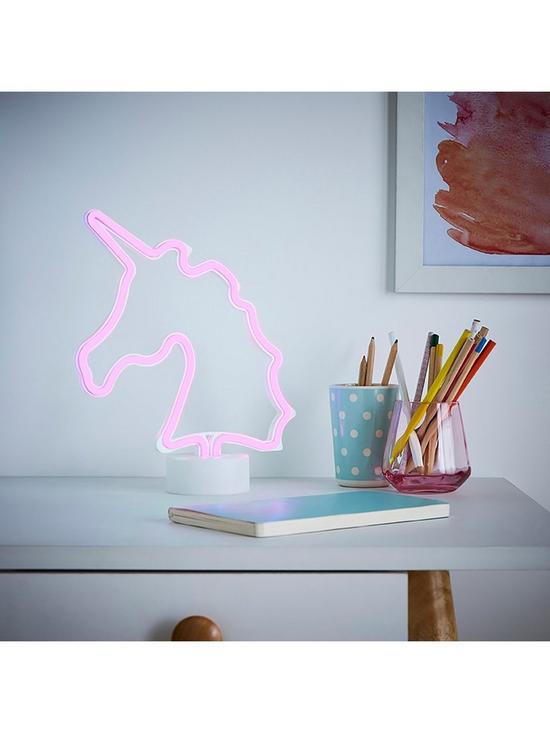 stillFront image of glow-neon-unicorn-table-lamp