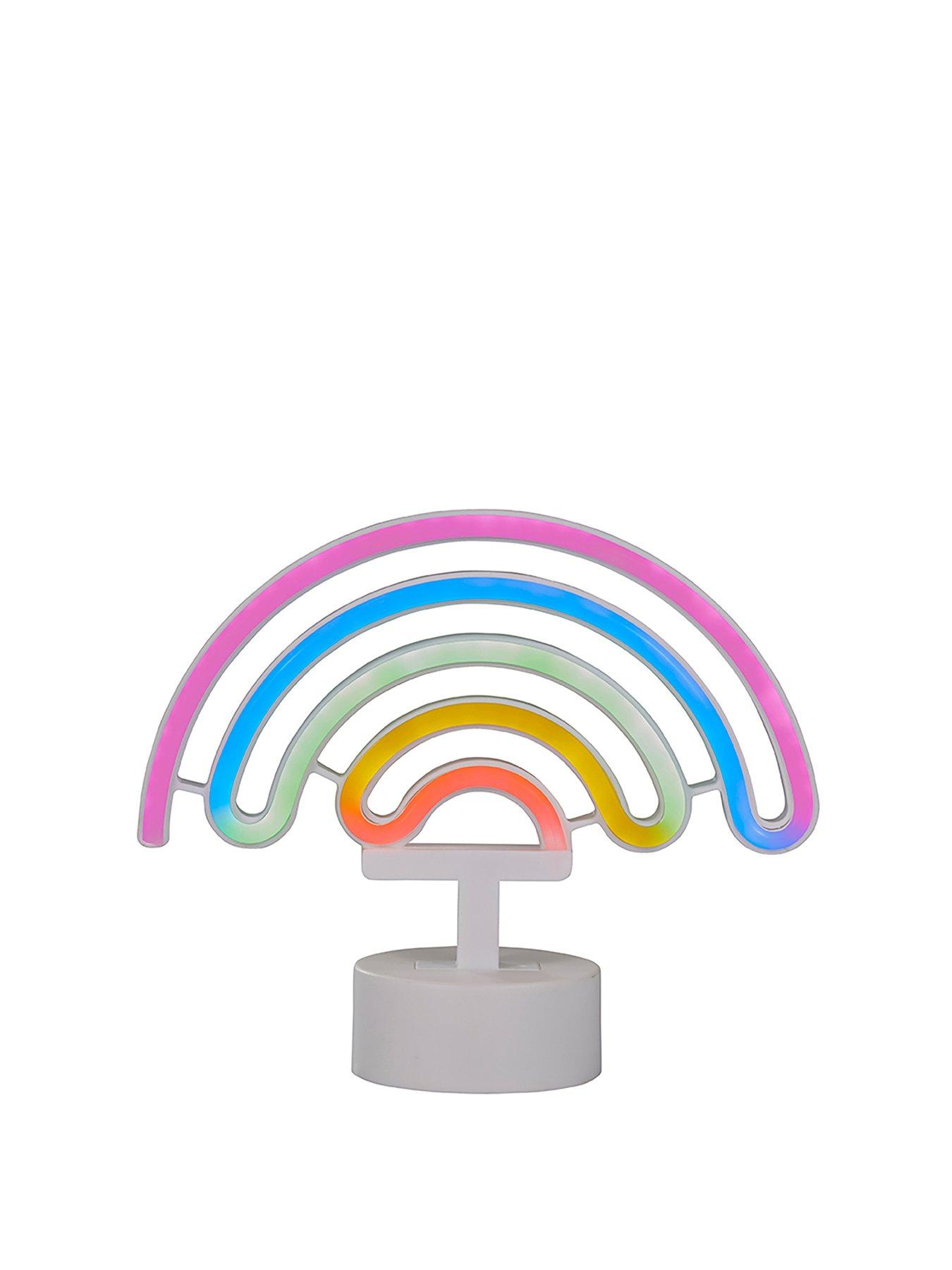 Product photograph of Glow Neon Rainbow Table Lamp from very.co.uk