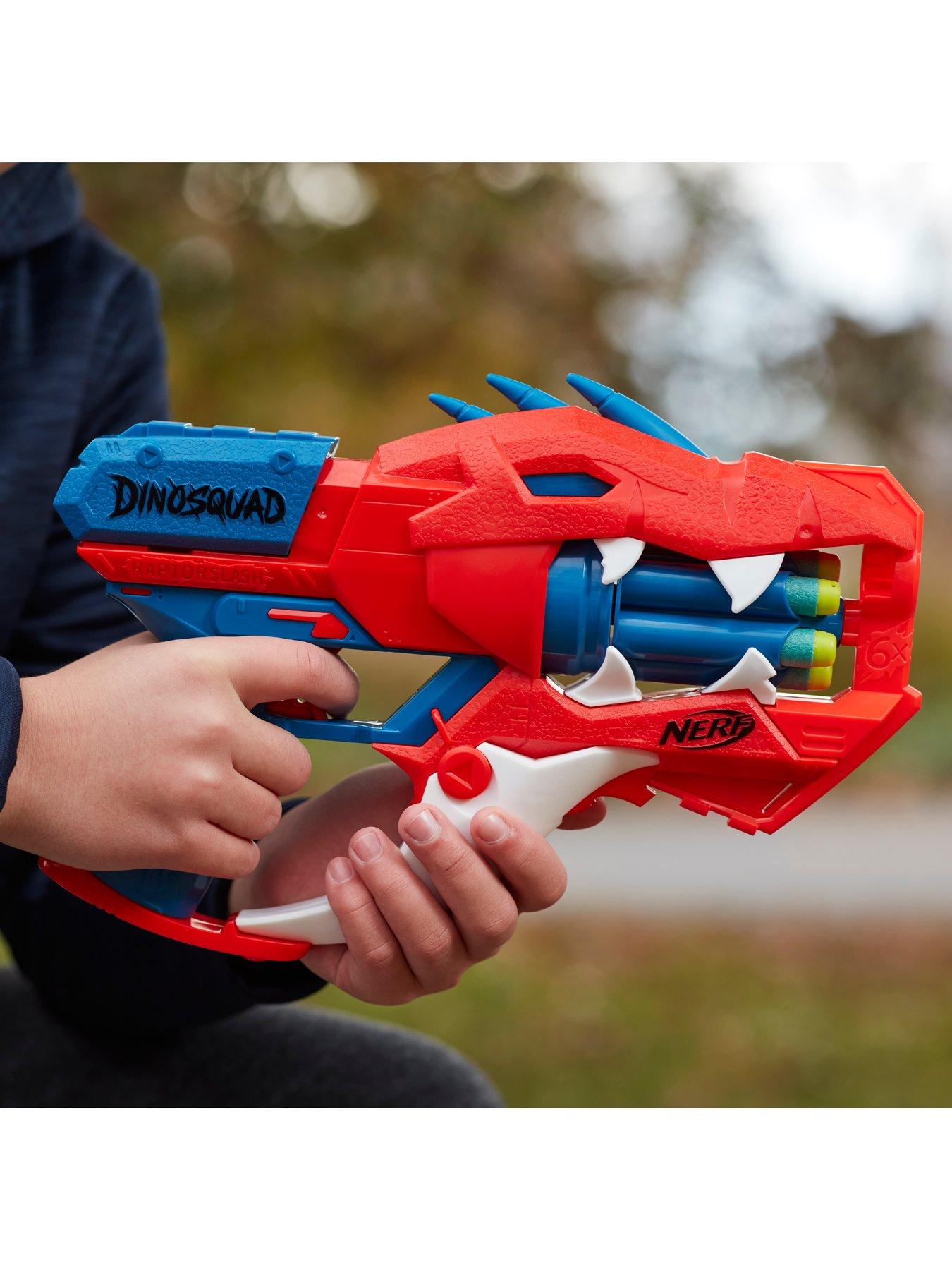 NERF DinoSquad Raptor-Slash Dart Blaster, 6 Nerf Darts, Velociraptor  Dinosaur Design, Age 8+