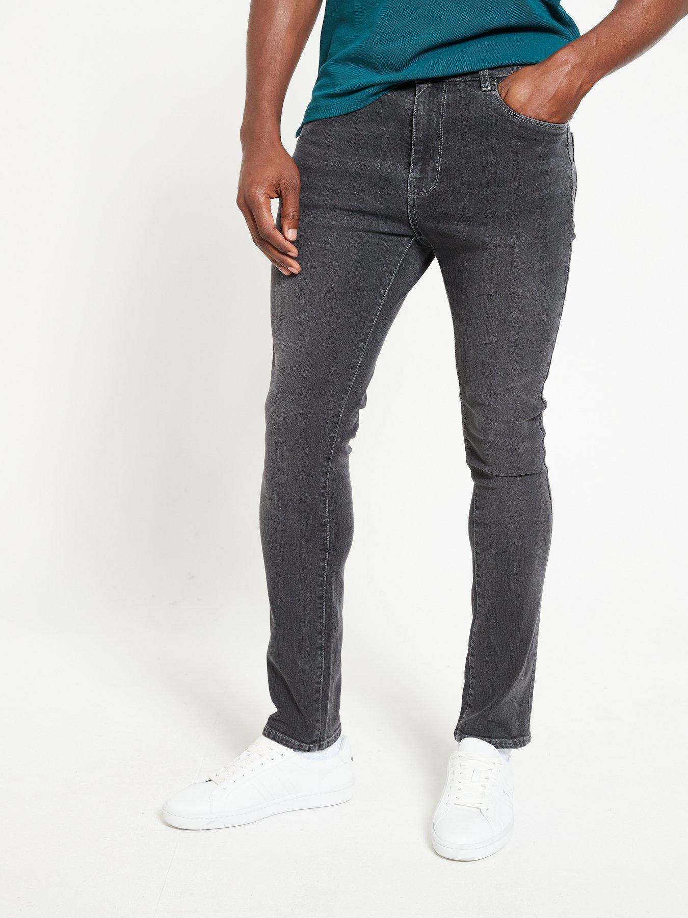 New Men Denim Skinny Jeans Slim Fit Zipper Solid Colors 11 Colors Sizes 30-40 