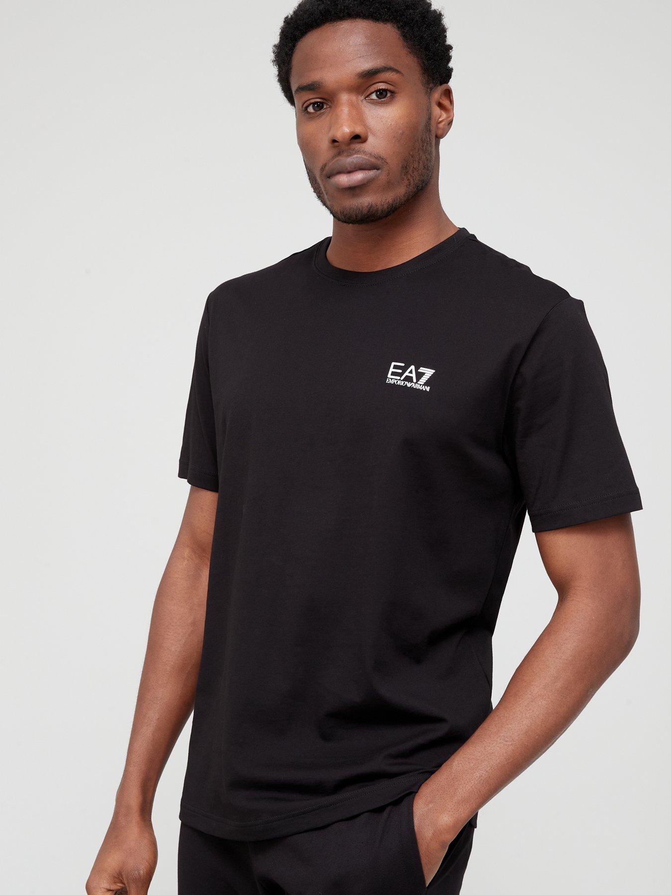 Men Extended Logo T-Shirt With Back Print - Black