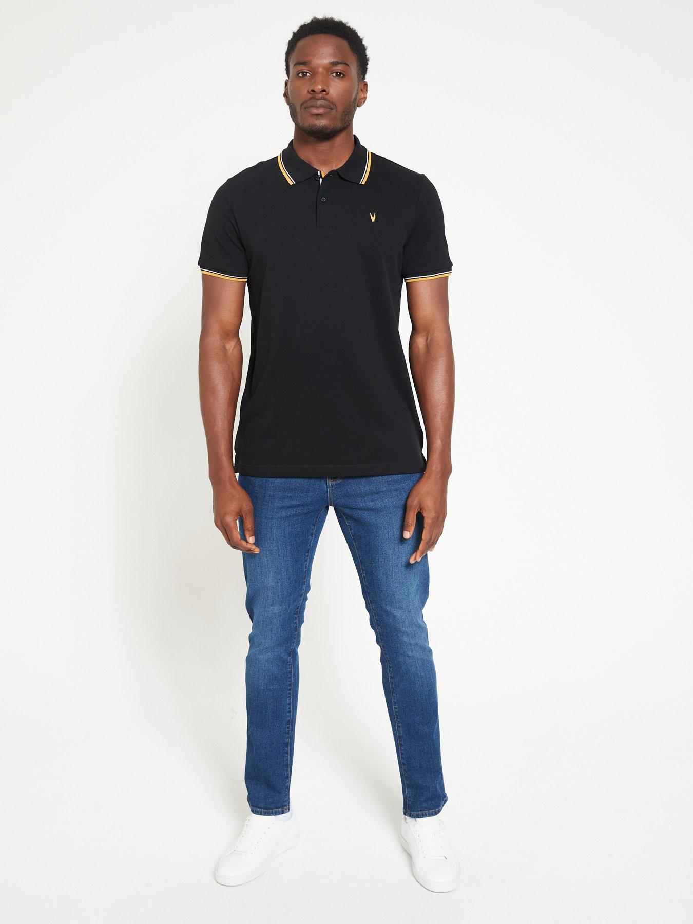 Blue jeans black store polo