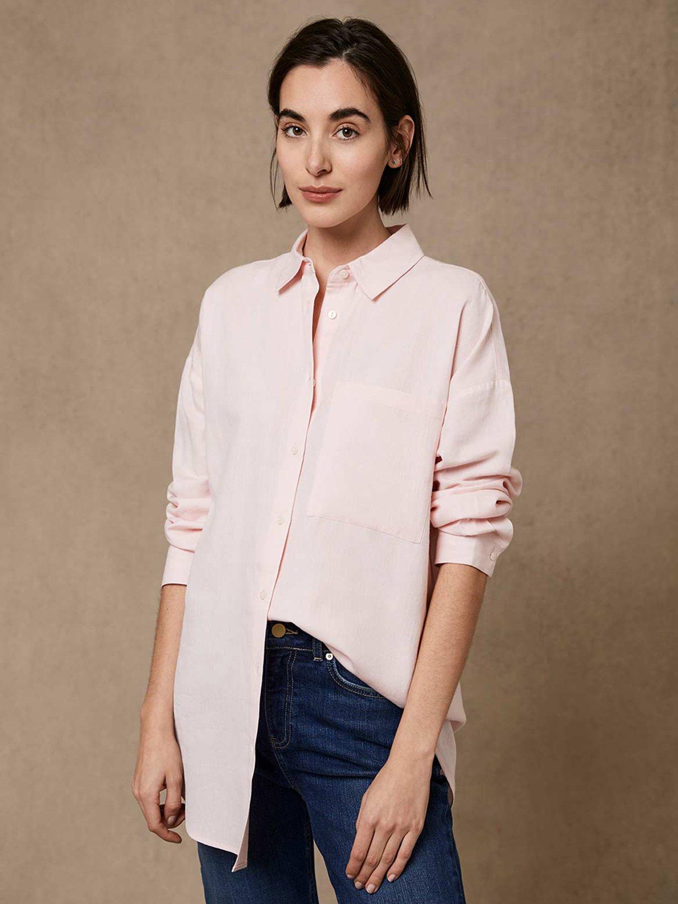 Blouses & shirts Oversized Pocket Detail Shirt - Pink