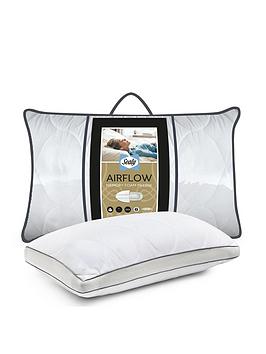 Product photograph of Sealy Airflow Pillow - White from very.co.uk