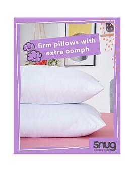 Product photograph of Snug Fantastically Firm Pillow Pair - White from very.co.uk