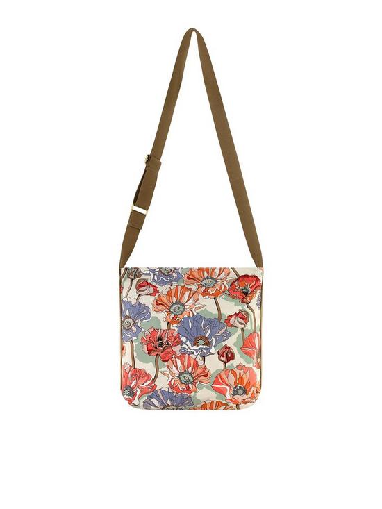 Cath Kidston Summer Poppy Midscale Zipped Messenger Bag - Pink/cream ...