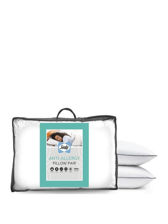 front image of sealy-anti-allergy-pillow-pair