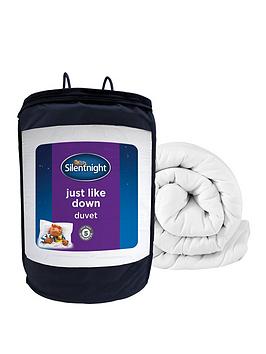 Product photograph of Silentnight Just Like Down Duvet - 13 5 Tog - White from very.co.uk